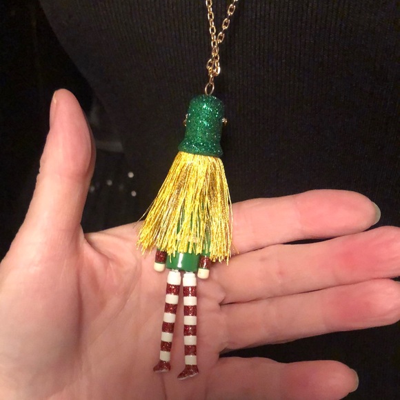 NWT Betsey Johnson Sparkly Rhinestone Nutcracker Holiday Necklace - Picture 9 of 17
